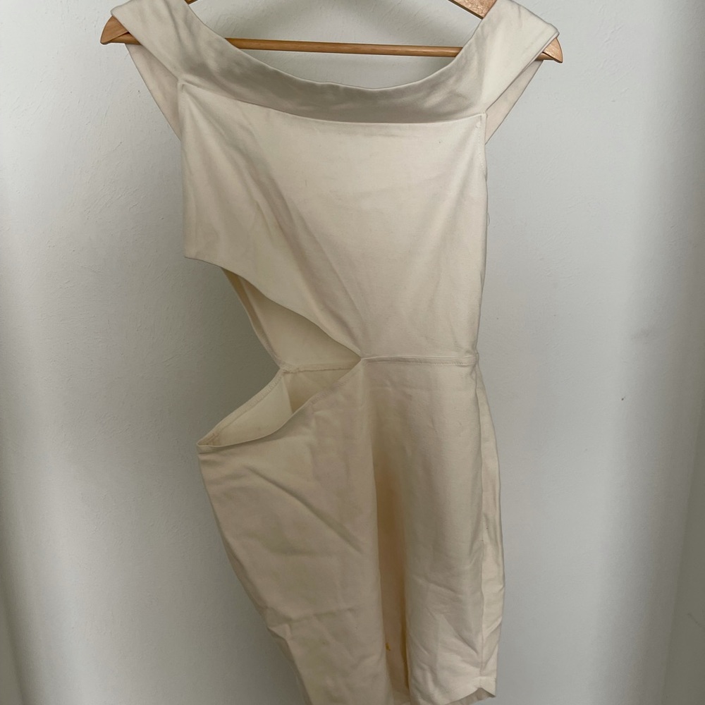 Off the shoulder white dress